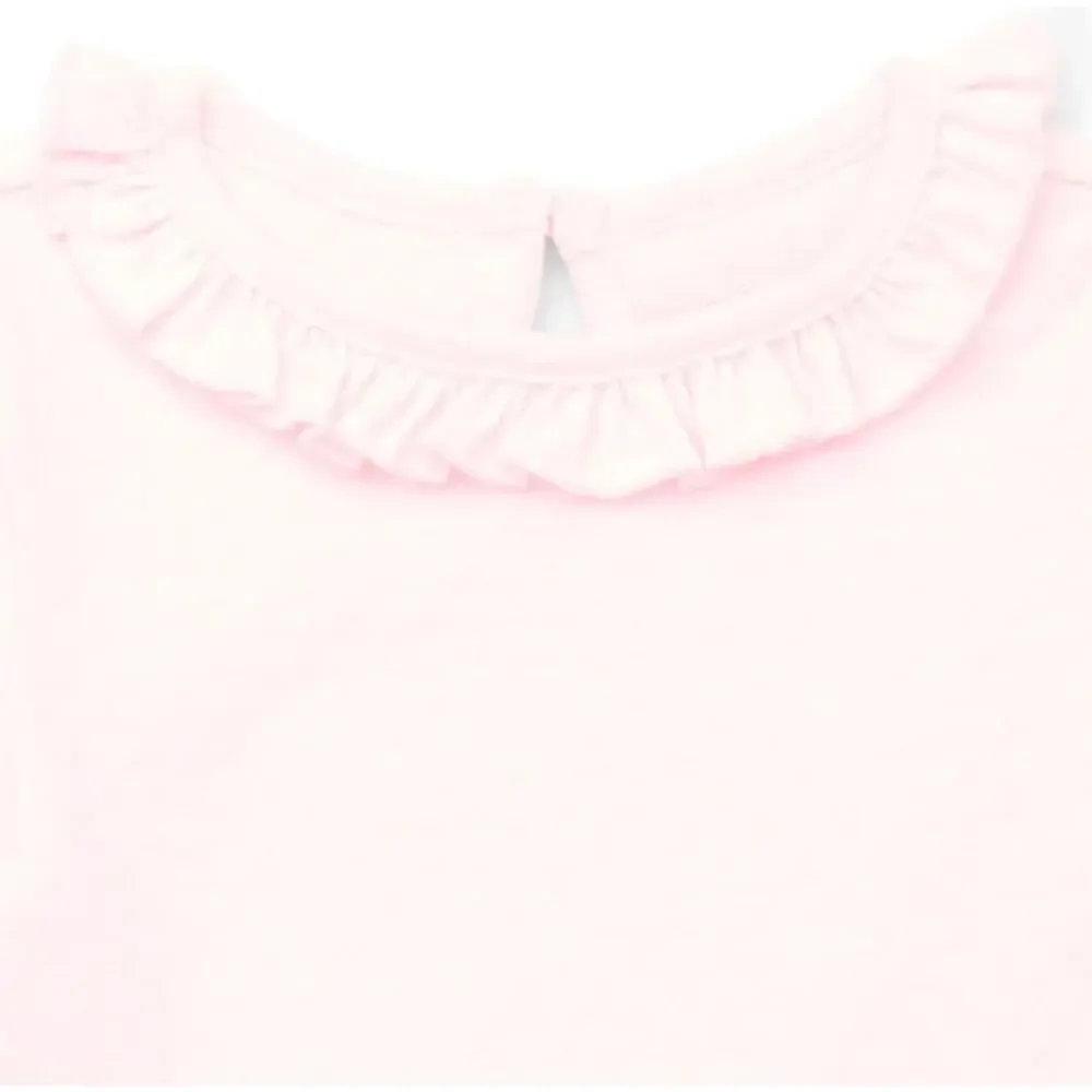 New Garanimals Pink Lettuce Edge Body Suit for Baby Girl 18M Months Long Sleeve!